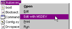 Edit with MSDEV